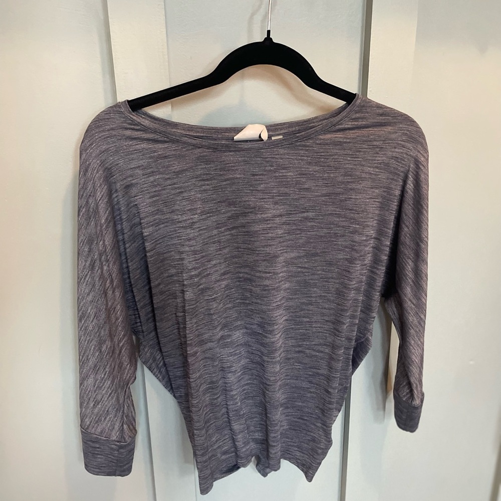Athleta Heathered Gray Long Sleeve Top women’s athletic sz XXS